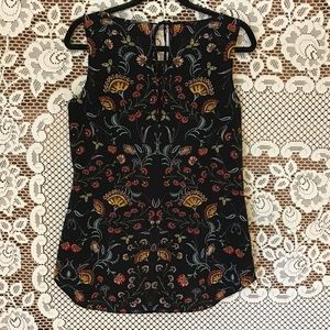 Cabi Folklore Floral Design Blouse Sleeveless